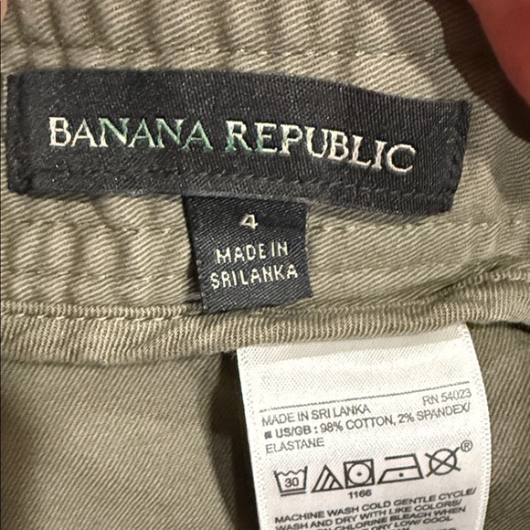 Banana‎ Republic Womens High Rise Relaxed Barrel Leg Cargo Pants 4 Olive Utility - Picture 7 of 8